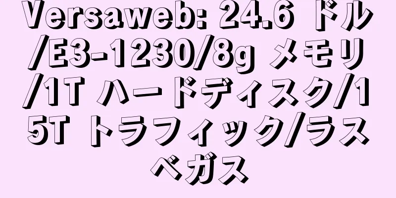 Versaweb: 24.6 ドル/E3-1230/8g メモリ/1T ハードディスク/15T トラフィック/ラスベガス