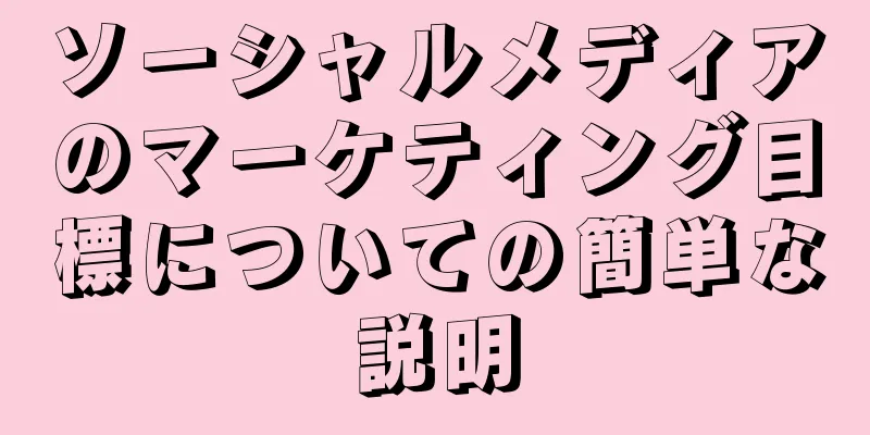 ソーシャルメディアのマーケティング目標についての簡単な説明