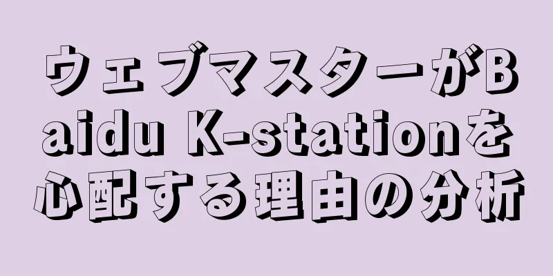ウェブマスターがBaidu K-stationを心配する理由の分析