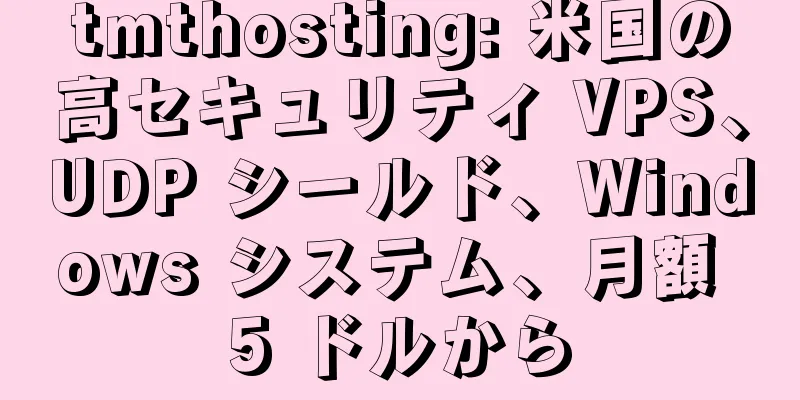 tmthosting: 米国の高セキュリティ VPS、UDP シールド、Windows システム、月額 5 ドルから