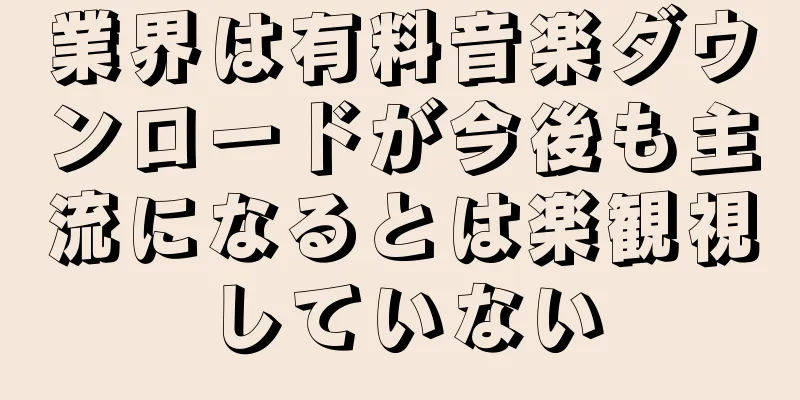 業界は有料音楽ダウンロードが今後も主流になるとは楽観視していない