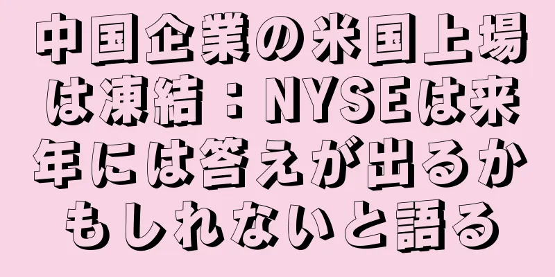 中国企業の米国上場は凍結：NYSEは来年には答えが出るかもしれないと語る