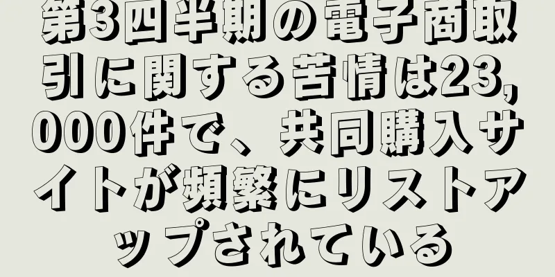 第3四半期の電子商取引に関する苦情は23,000件で、共同購入サイトが頻繁にリストアップされている