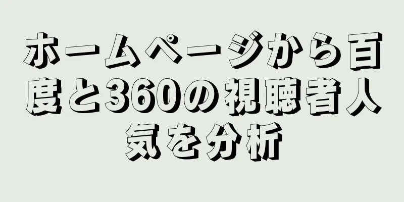ホームページから百度と360の視聴者人気を分析