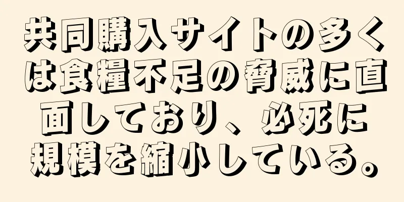 共同購入サイトの多くは食糧不足の脅威に直面しており、必死に規模を縮小している。