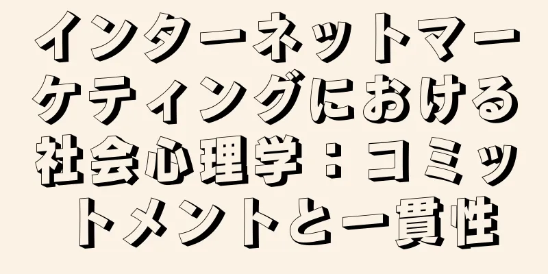 インターネットマーケティングにおける社会心理学：コミットメントと一貫性
