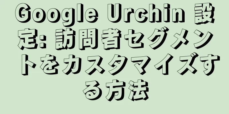 Google Urchin 設定: 訪問者セグメントをカスタマイズする方法