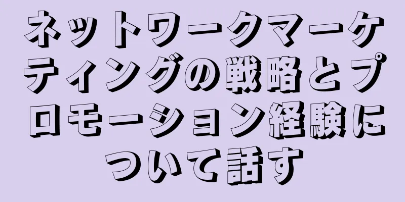 ネットワークマーケティングの戦略とプロモーション経験について話す