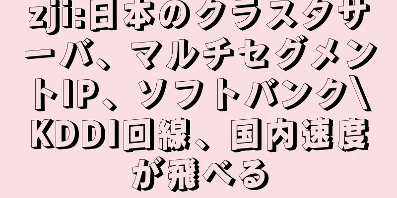 zji:日本のクラスタサーバ、マルチセグメントIP、ソフトバンク\ KDDI回線、国内速度が飛べる