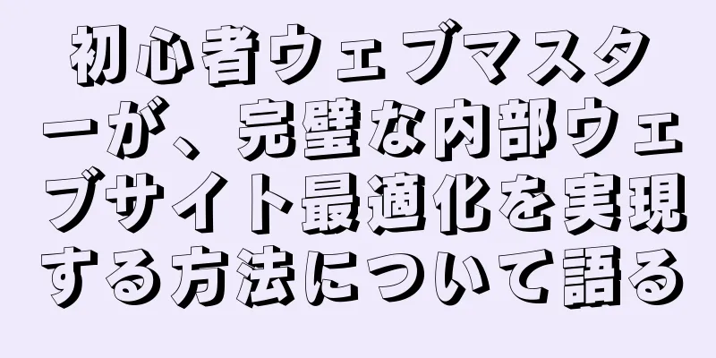 初心者ウェブマスターが、完璧な内部ウェブサイト最適化を実現する方法について語る