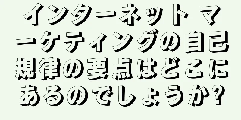 インターネット マーケティングの自己規律の要点はどこにあるのでしょうか?