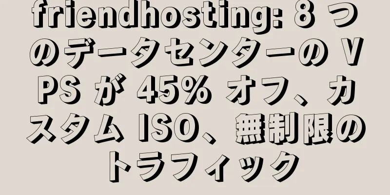 friendhosting: 8 つのデータセンターの VPS が 45% オフ、カスタム ISO、無制限のトラフィック