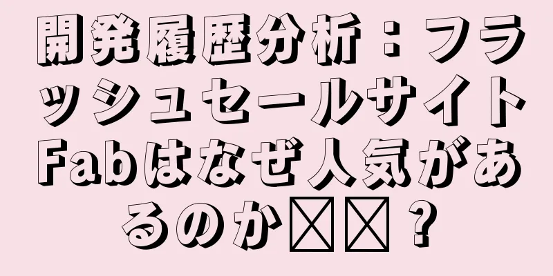開発履歴分析：フラッシュセールサイトFabはなぜ人気があるのか​​？