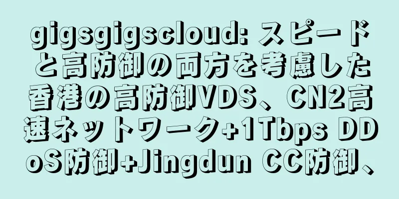 gigsgigscloud: スピードと高防御の両方を考慮した香港の高防御VDS、CN2高速ネットワーク+1Tbps DDoS防御+Jingdun CC防御、