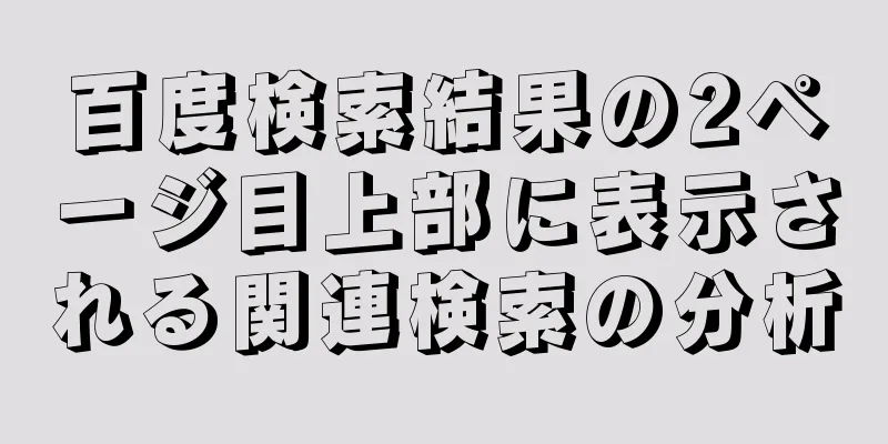 百度検索結果の2ページ目上部に表示される関連検索の分析