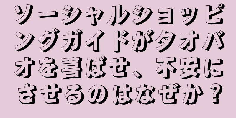 ソーシャルショッピングガイドがタオバオを喜ばせ、不安にさせるのはなぜか？