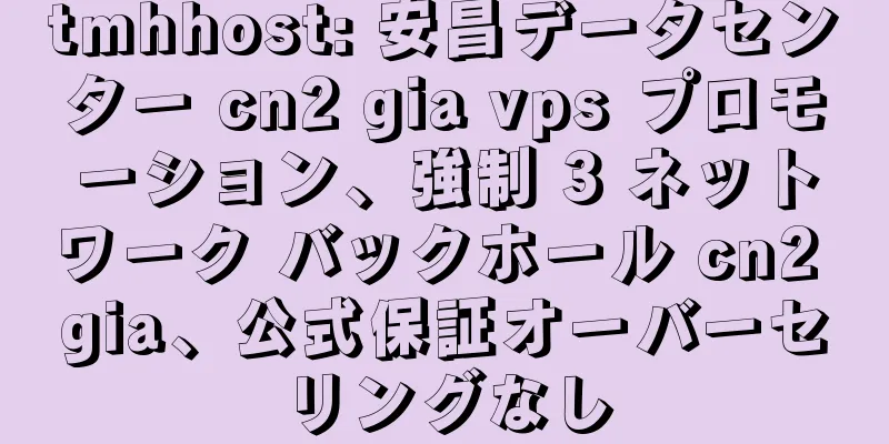 tmhhost: 安昌データセンター cn2 gia vps プロモーション、強制 3 ネットワーク バックホール cn2 gia、公式保証オーバーセリングなし