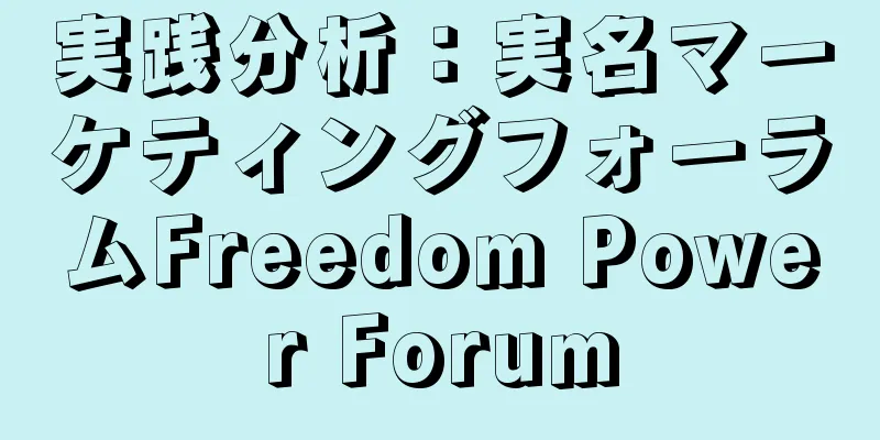 実践分析：実名マーケティングフォーラムFreedom Power Forum