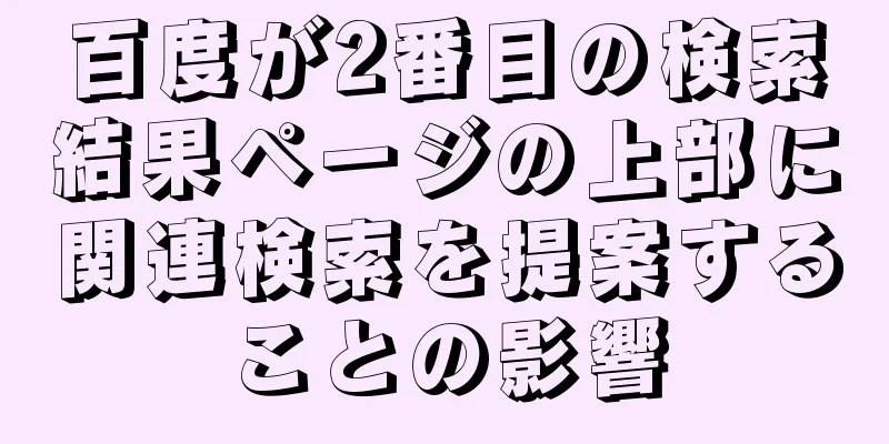 百度が2番目の検索結果ページの上部に関連検索を提案することの影響