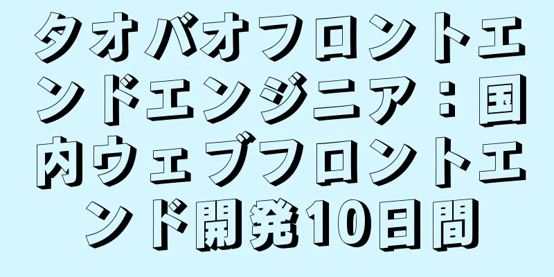 タオバオフロントエンドエンジニア：国内ウェブフロントエンド開発10日間