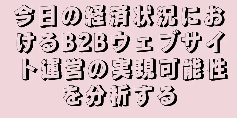 今日の経済状況におけるB2Bウェブサイト運営の実現可能性を分析する