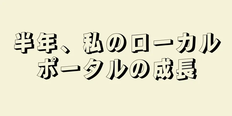 半年、私のローカルポータルの成長