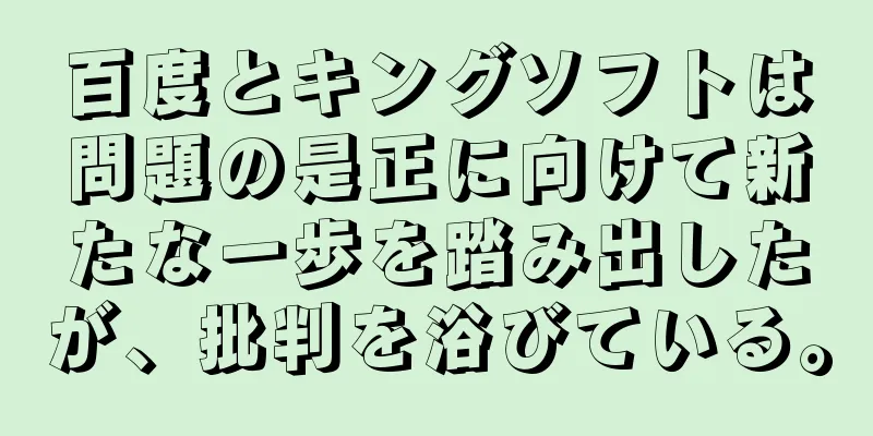 百度とキングソフトは問題の是正に向けて新たな一歩を踏み出したが、批判を浴びている。