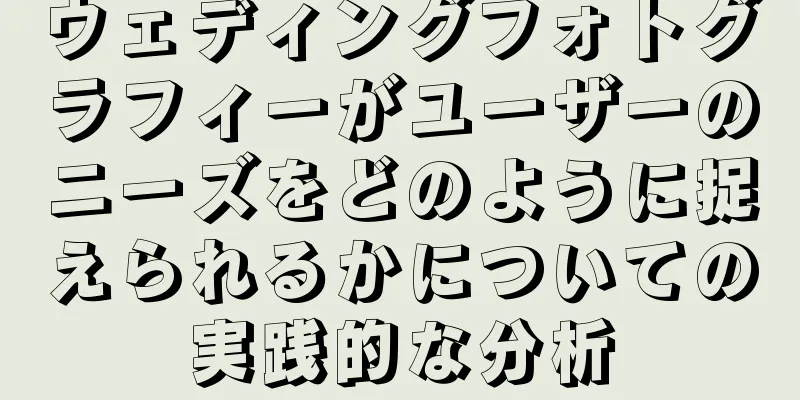 ウェディングフォトグラフィーがユーザーのニーズをどのように捉えられるかについての実践的な分析