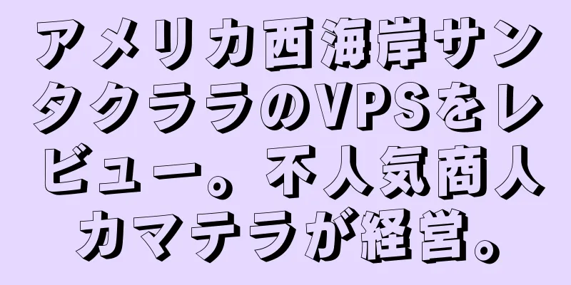 アメリカ西海岸サンタクララのVPSをレビュー。不人気商人カマテラが経営。