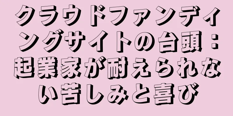 クラウドファンディングサイトの台頭：起業家が耐えられない苦しみと喜び