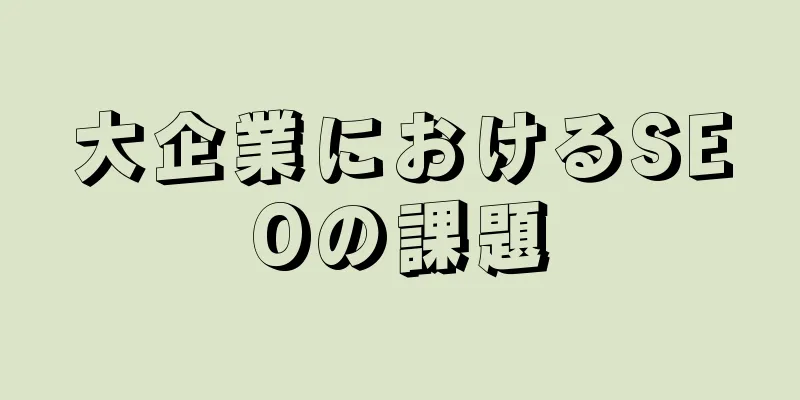 大企業におけるSEOの課題