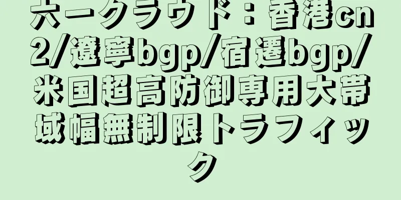 六一クラウド：香港cn2/遼寧bgp/宿遷bgp/米国超高防御専用大帯域幅無制限トラフィック