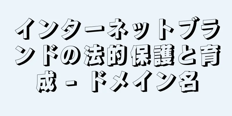 インターネットブランドの法的保護と育成 - ドメイン名