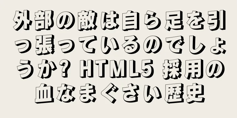 外部の敵は自ら足を引っ張っているのでしょうか? HTML5 採用の血なまぐさい歴史