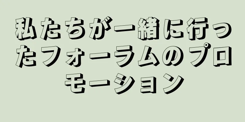 私たちが一緒に行ったフォーラムのプロモーション