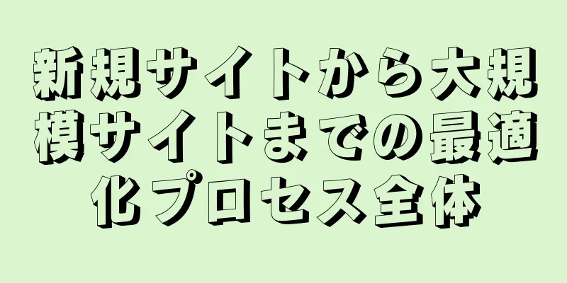 新規サイトから大規模サイトまでの最適化プロセス全体