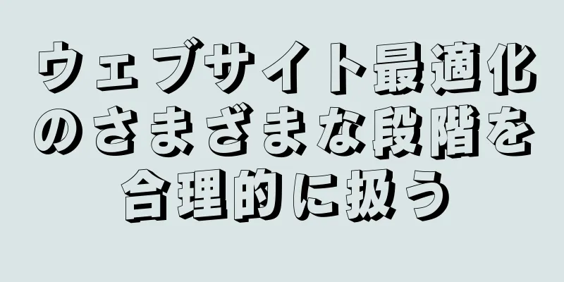 ウェブサイト最適化のさまざまな段階を合理的に扱う