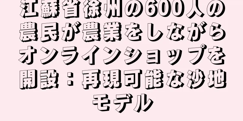 江蘇省徐州の600人の農民が農業をしながらオンラインショップを開設：再現可能な沙地モデル