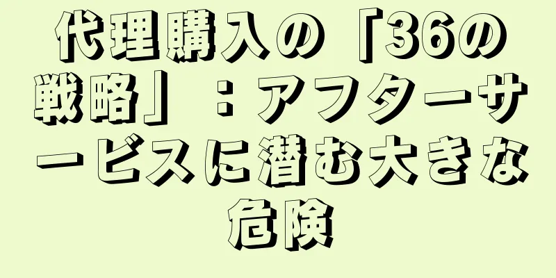 代理購入の「36の戦略」：アフターサービスに潜む大きな危険