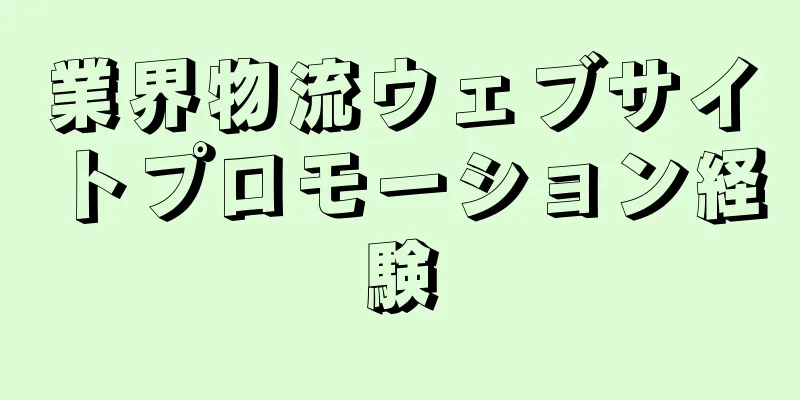 業界物流ウェブサイトプロモーション経験