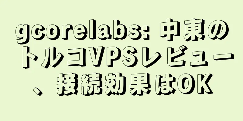 gcorelabs: 中東のトルコVPSレビュー、接続効果はOK