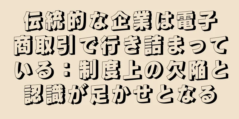 伝統的な企業は電子商取引で行き詰まっている：制度上の欠陥と認識が足かせとなる