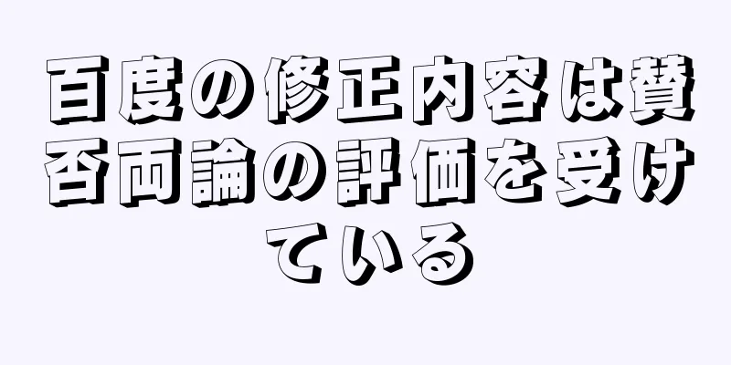 百度の修正内容は賛否両論の評価を受けている