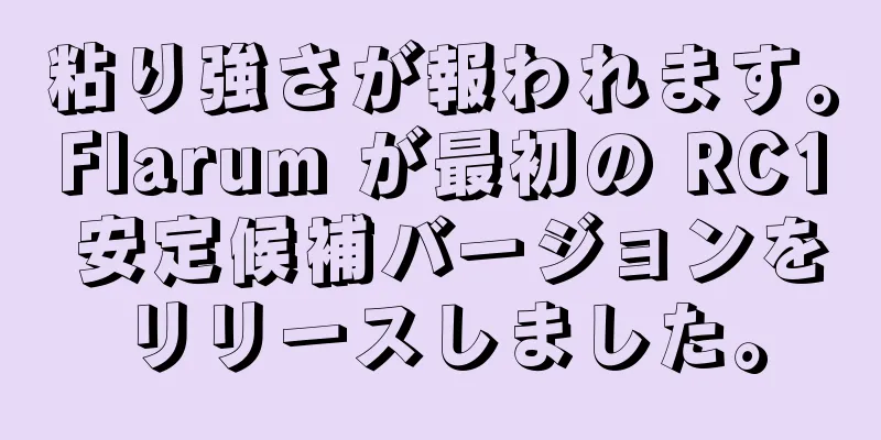 粘り強さが報われます。Flarum が最初の RC1 安定候補バージョンをリリースしました。