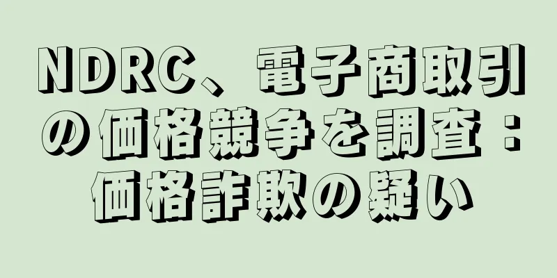NDRC、電子商取引の価格競争を調査：価格詐欺の疑い