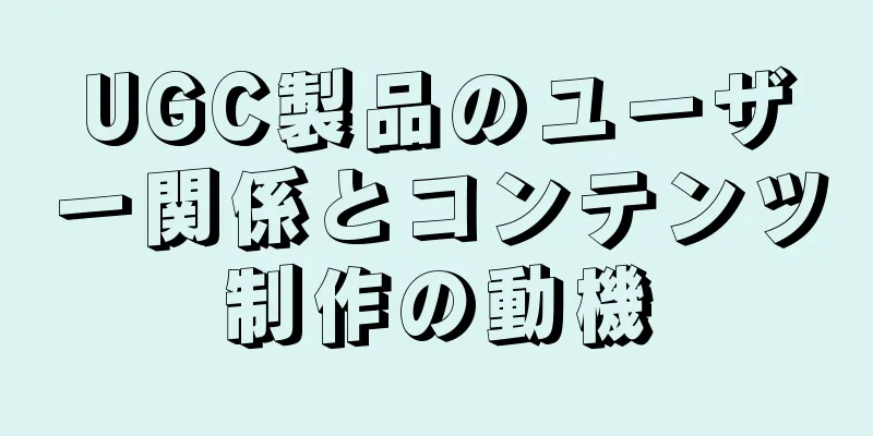 UGC製品のユーザー関係とコンテンツ制作の動機