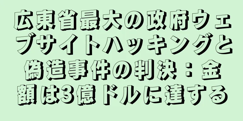 広東省最大の政府ウェブサイトハッキングと偽造事件の判決：金額は3億ドルに達する