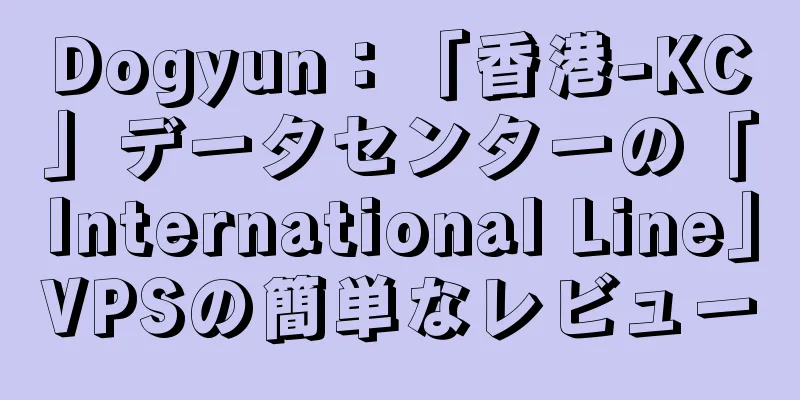 Dogyun：「香港-KC」データセンターの「International Line」VPSの簡単なレビュー