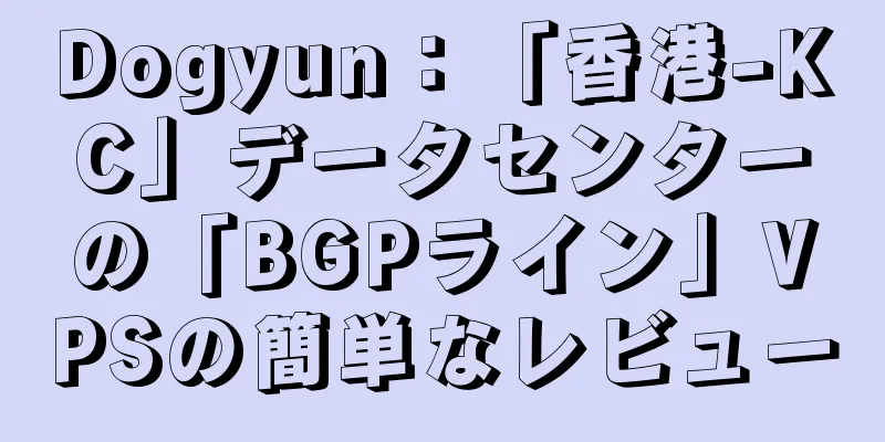 Dogyun：「香港-KC」データセンターの「BGPライン」VPSの簡単なレビュー