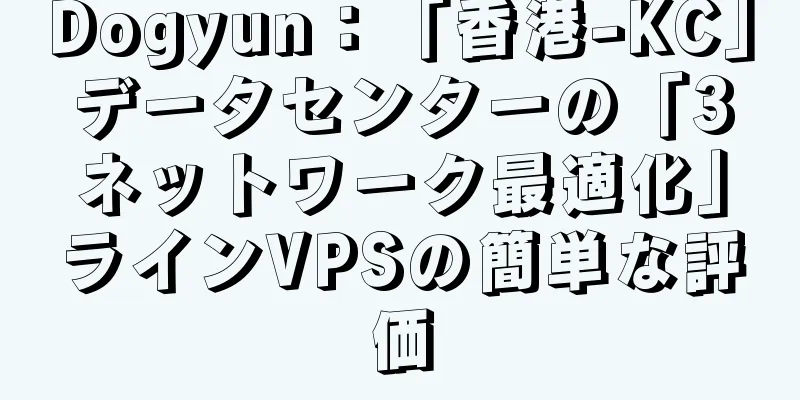 Dogyun：「香港-KC」データセンターの「3ネットワーク最適化」ラインVPSの簡単な評価